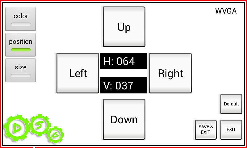 Настройка геометрии монитора MENU QROI MNS42, навигационный бокс на операционной системе ANDROID.
