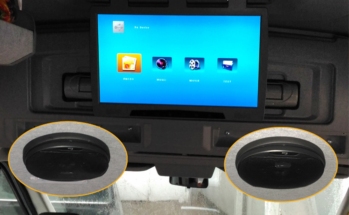 Android 23,6" USB/ HDMI/ AV потолочный FullHD монитор серого цвета