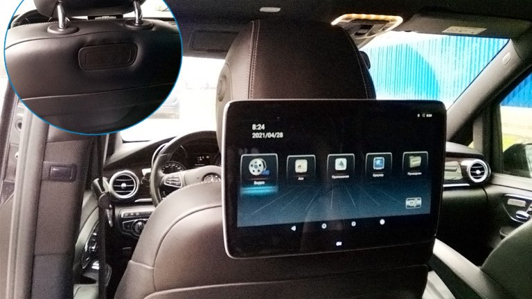 11,6" для Mercedes Original Design, навесной Dual Zone Android Game монитор на спинку сиденья штатное крепление