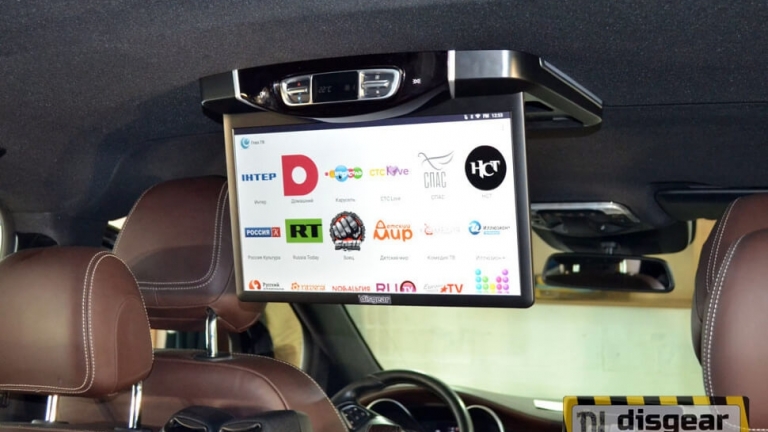 Android Pie 15.6" потолочный FullHD автомобильный монитор для Mercedes V-class серого цвета