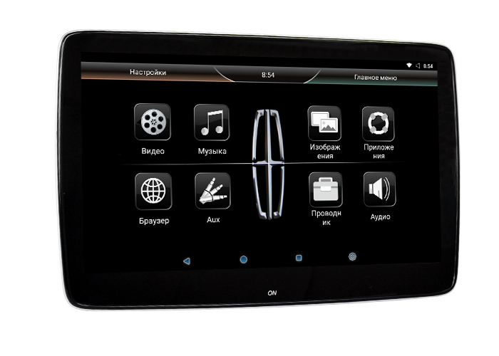 11,6" для Lincoln Original Design, навесной Dual Zone Android Game монитор на спинку сиденья