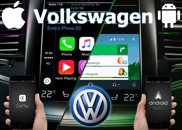 iOS Apple CarPlay Airplay & Android Auto для Volksvagen с 2012 по 2017