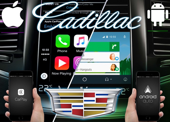 iOS Apple CarPlay Airplay & Android Auto для Cadillac с 2014 по 2017