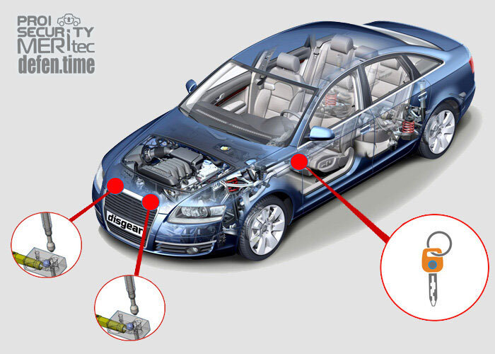 Замки капота Megapro Key Double Lock для Opel