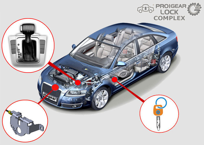 Замок на капот и АКПП PRO GEARLOCK COMPLEX для Peugeot 3008