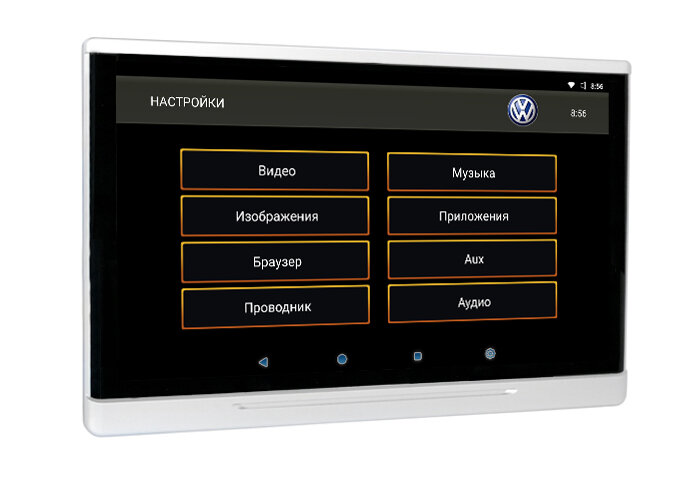 11,6" для Volkswagen Original Design навесной Dual Zone Android Game монитор на подголовник с фоновой подсветкой
