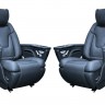 Задние раздельные кресла Exclusive Original Design для Mercedes V-Class W447 c 2014 г.в. Кожа Lugano и Nappa черного цвета