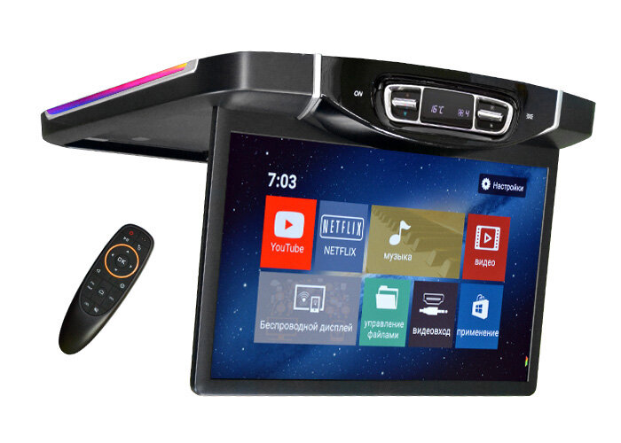 Android Game 15.6" для Mercedes V class W447 Original Design потолочный авто монитор черного цвета