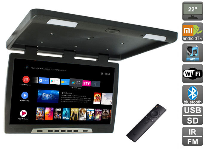 Android 22" USB/ SD/ HDMI/ AV потолочный HD монитор AVEL AVS2220XMPPBL черного цвета