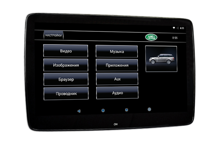 11,6" для Land Rover Original Design, навесной Dual Zone Android Game монитор на спинку сиденья